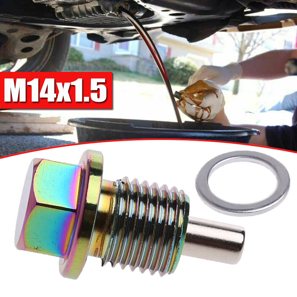 1pc M14x1.5 Car Engine Magnetic Oil Drain Plug Screw Nut Bolt Sump Nut Universal