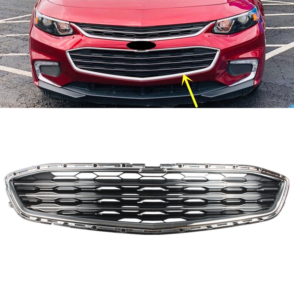 Fit For Chevrolet Malibu 2016-18 Front Bumper Center Lower Grill Grille Chrome 