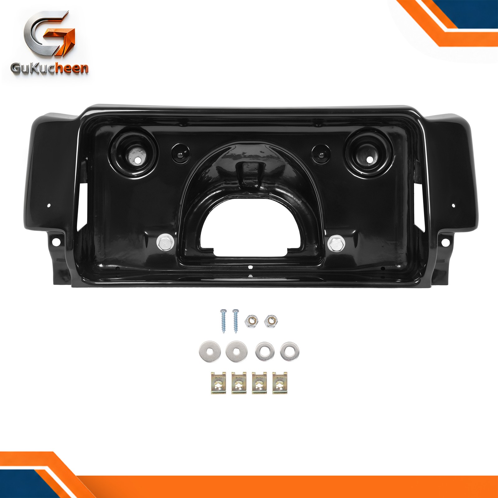For 1981-1988 Chevrolet Monte Carlo Rear License Plate Tag Bracket Black ABS