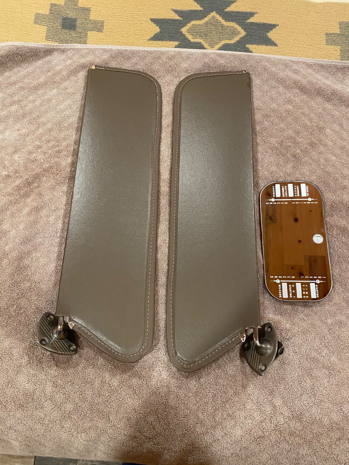 Studebaker 1950 Champion sun visors and vanity mirror