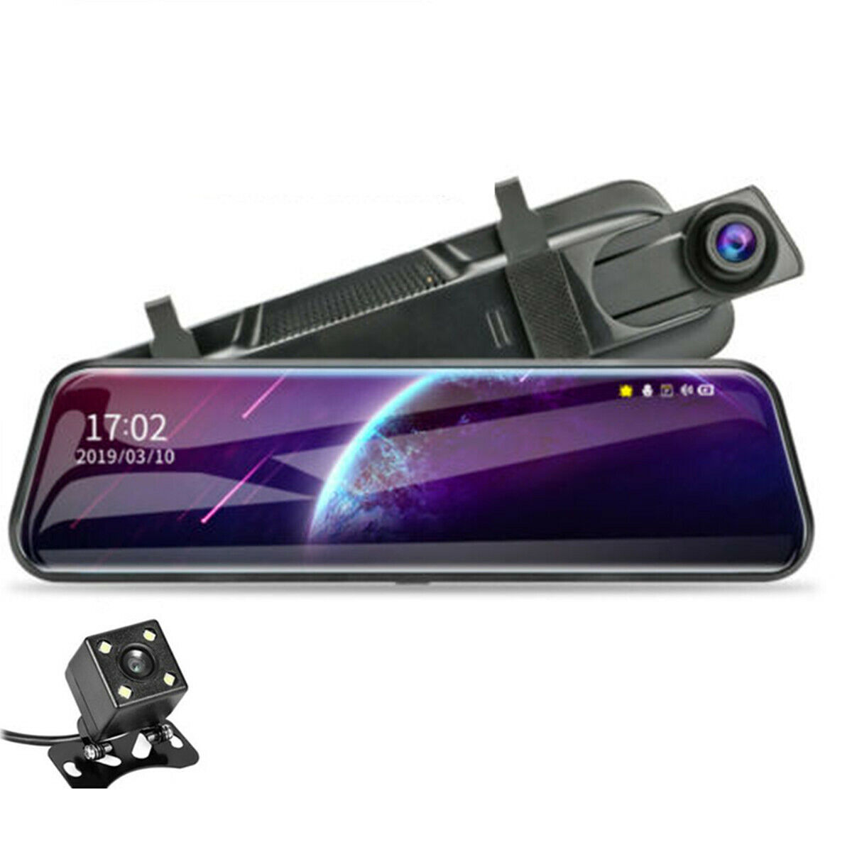 Car Dvr Dual Lens 1080P Rear View Mirror Video Dash Cam 10\