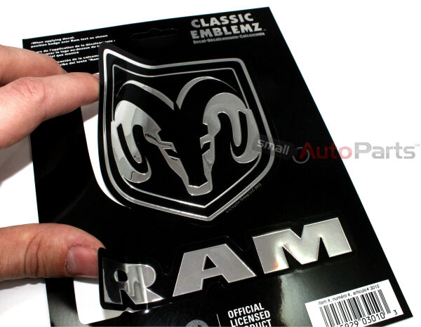Dodge Ram Logo Chrome Vinyl Emblem car truck hood/rear/trunk/dash Decal Sticker