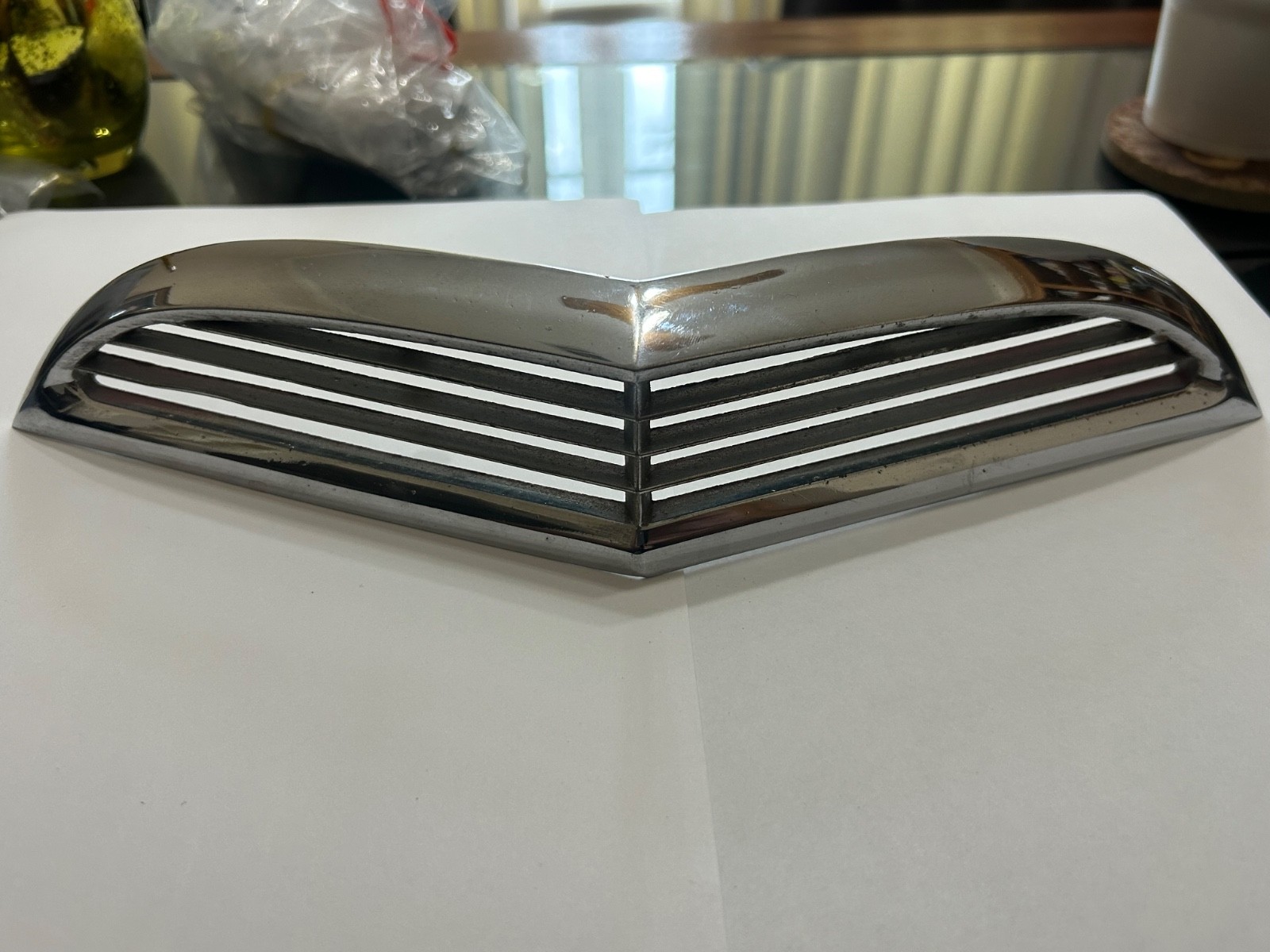 Ford BAA16607A 1955-1957 Thunderbird Chrome Hood Cowl Scoop Grille Trim OEM Used