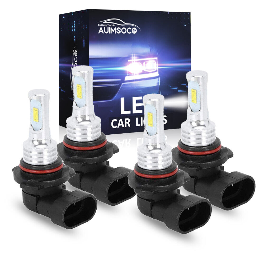 For Chevrolet Corsica 1990-1996 4X Combo LED Headlight Light Bulbs Kit 6K White