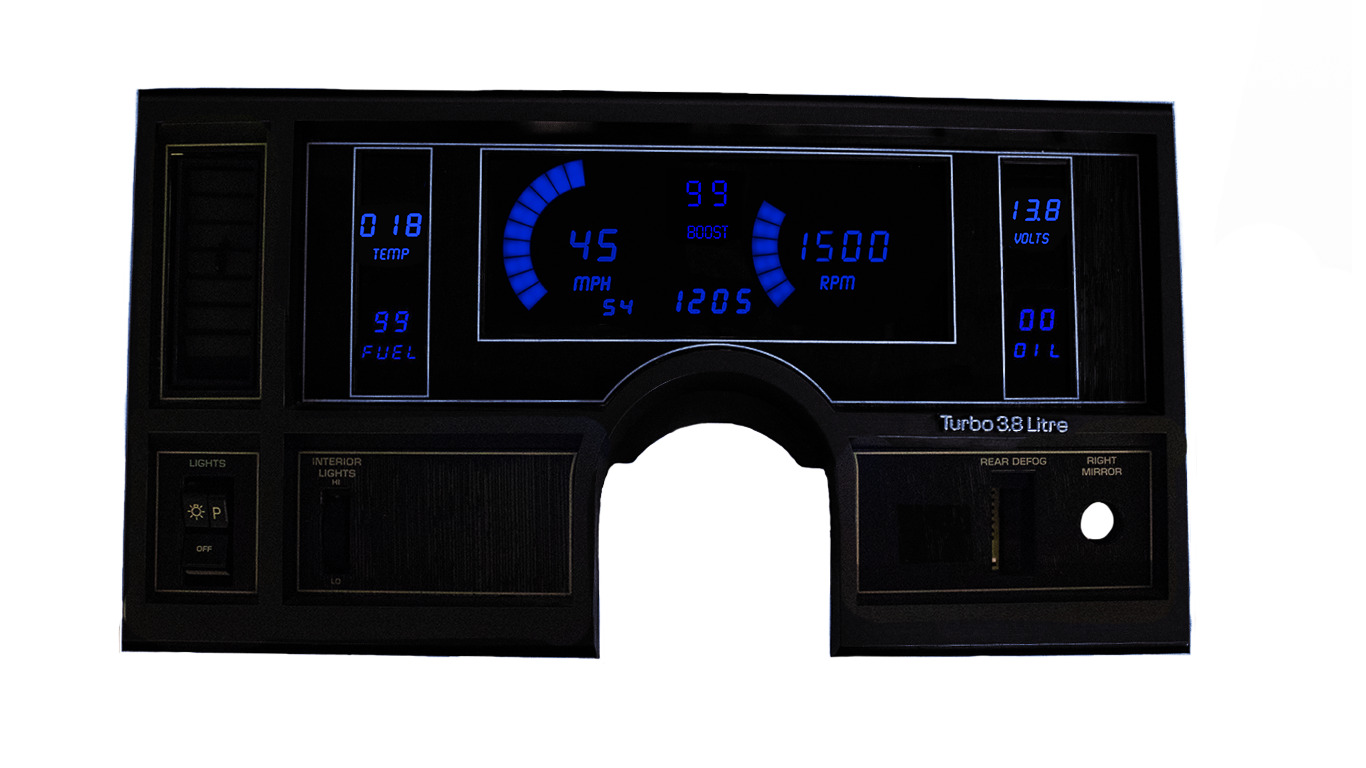 1984-1987 Buick Regal Digital Dash Panel Blue LED Gauges Lifetime Warranty