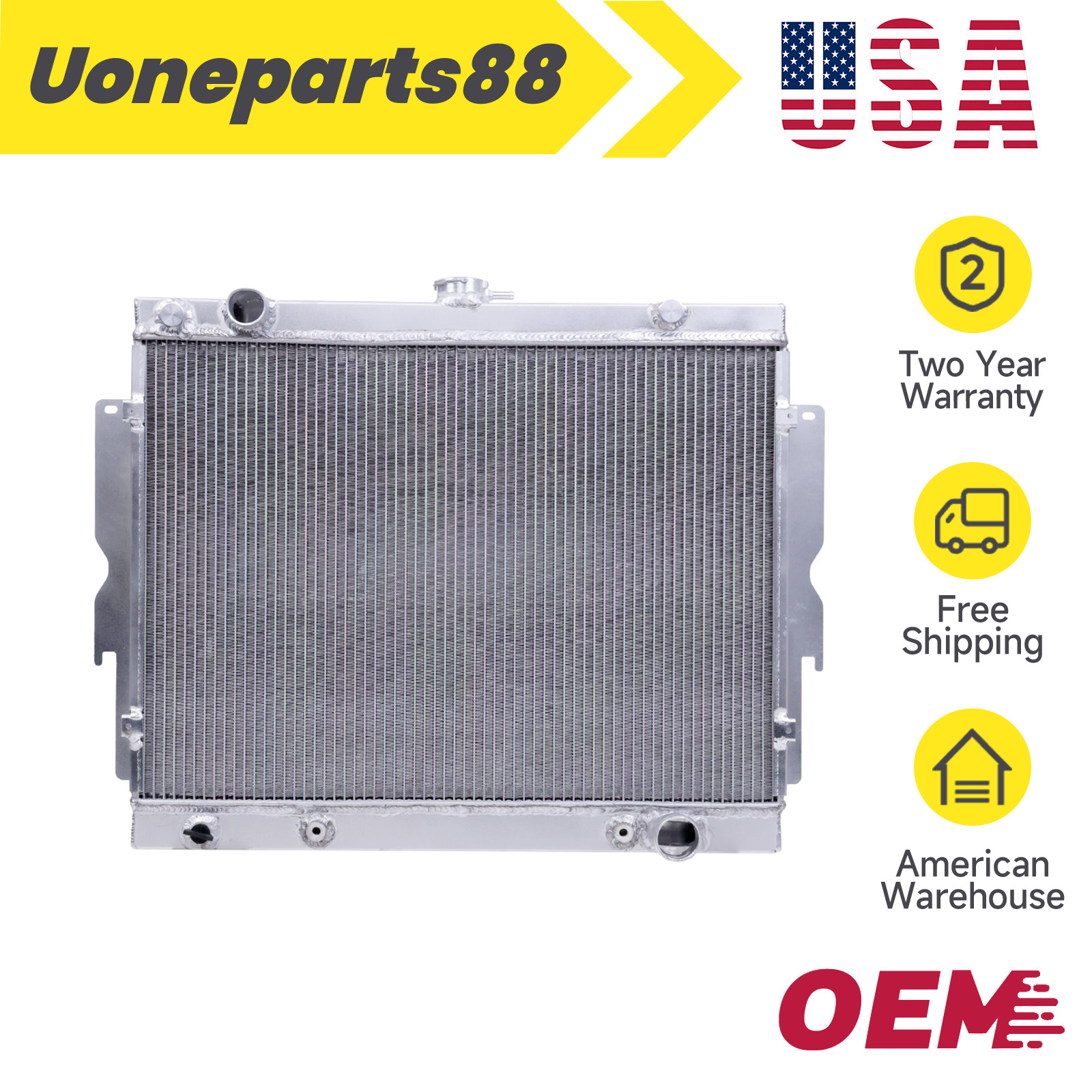 Aluminum Radiator for 1973-1976 Dodge Dart 5.2L 5.9L Chrysler Valiant 3673015