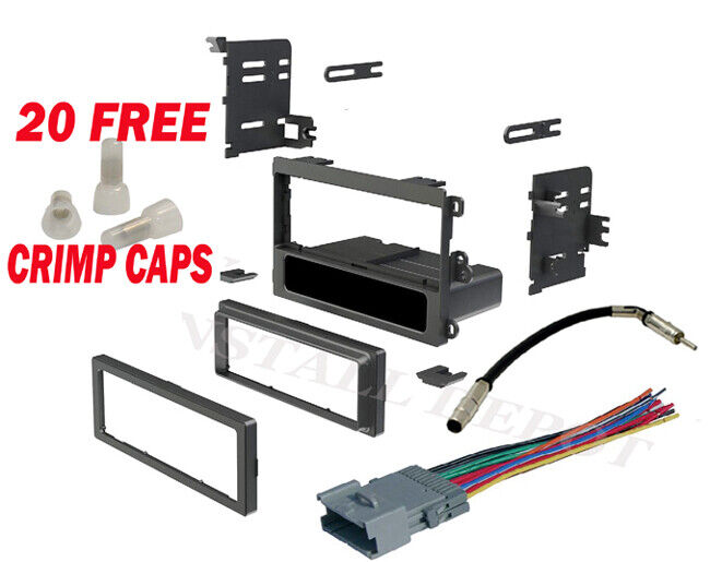 Complete Radio Stereo Install Dash Kit + Wiring Harness Antenna Adapter + CRIMPS