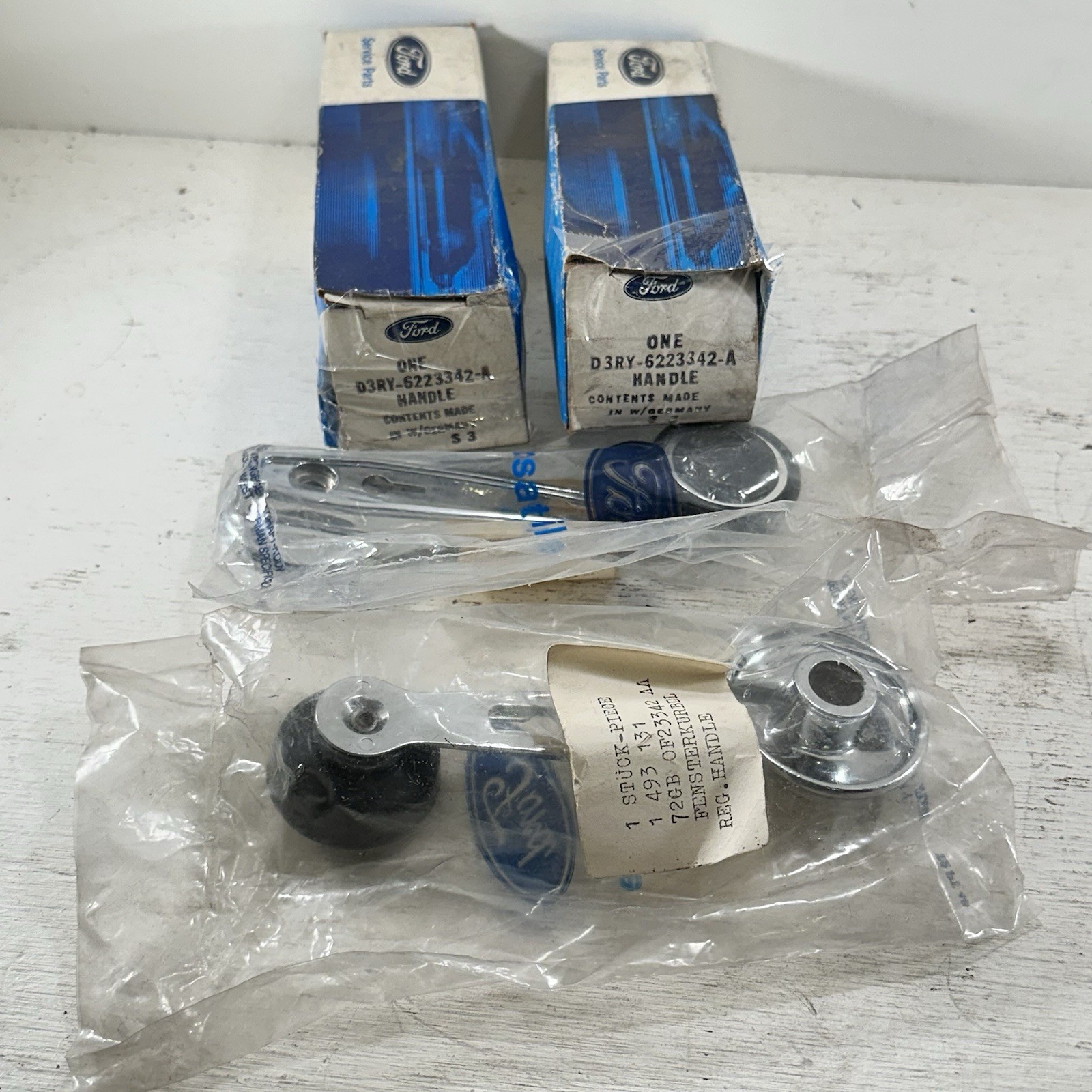 Lot Of 2 NOS Mercury Capri Ford Cortina Window Crank D3RY-6223342-A in Org. Box