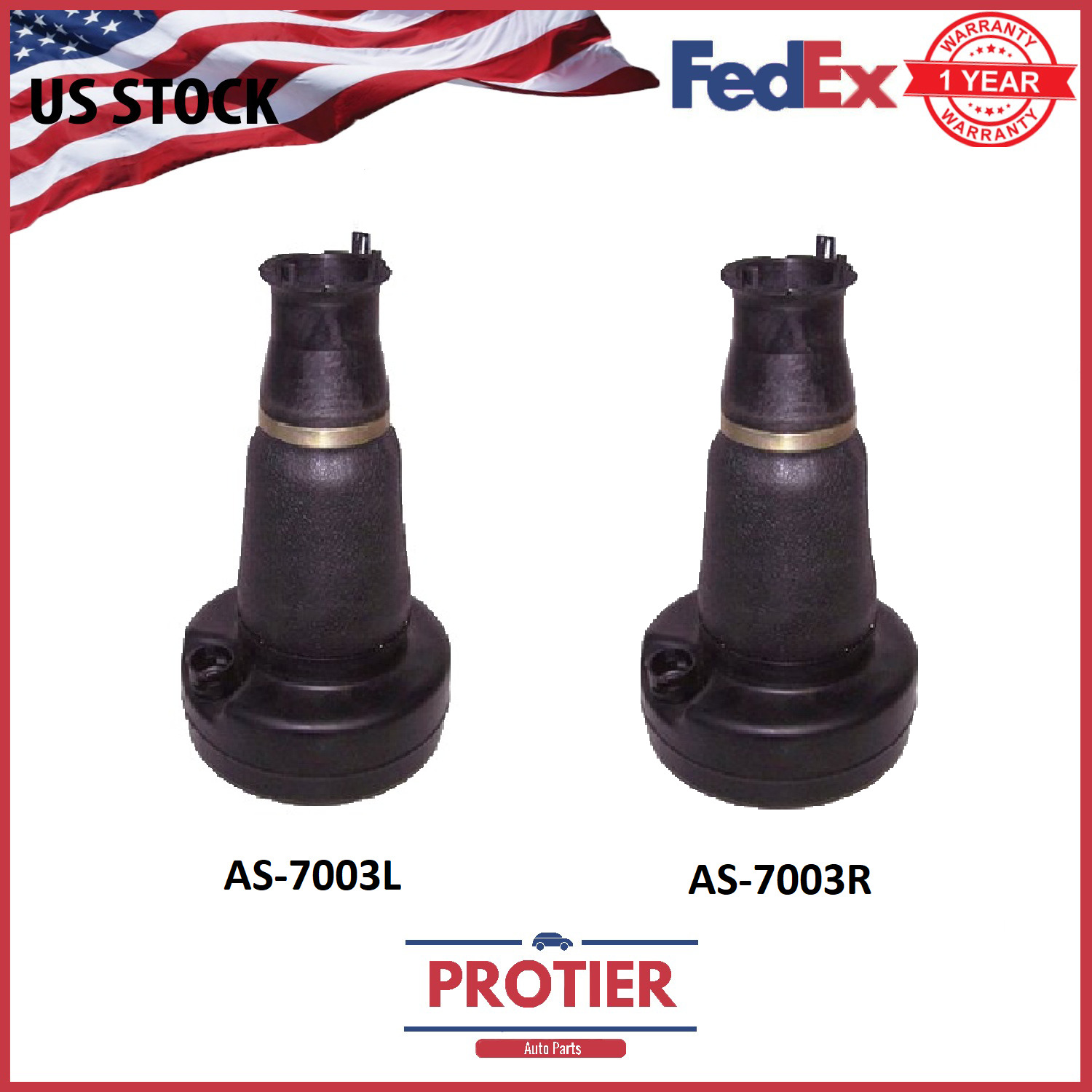 FRONT LEFT & RIGHT AIR SUSPENSION SPRING SET COMPATIBLE FOR 1995-1996 LINCOLN