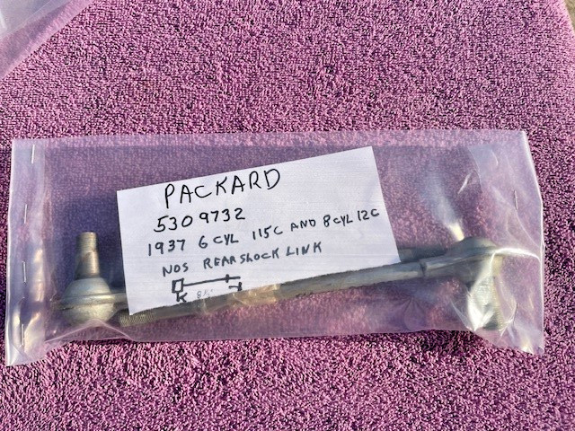 1937 Packard 6cyl 115C, 8 cyl 12C NOS REAR Shock Link Pair #5309732