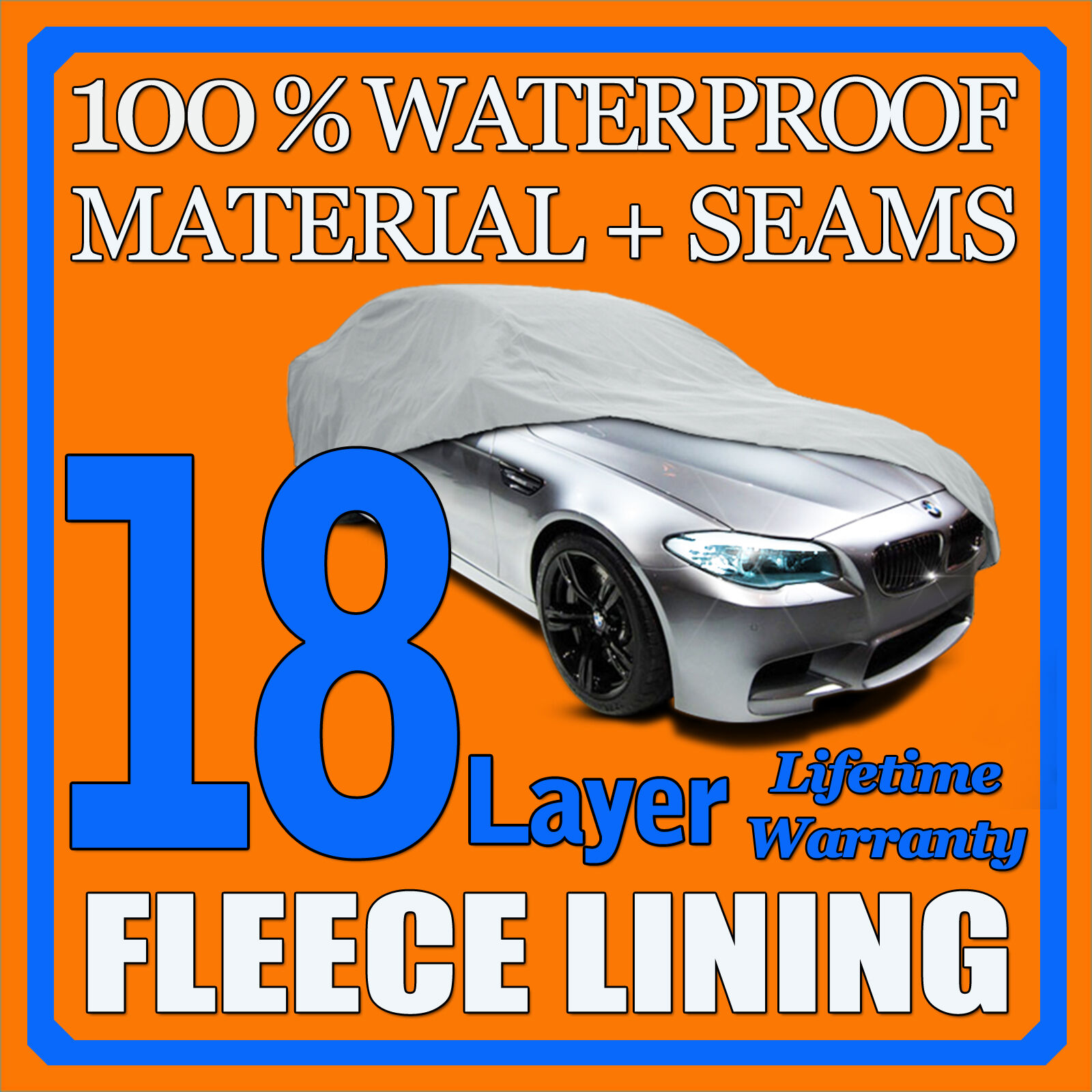 18-LAYER CAR COVER - Protect Your Car from High Exposure Area of Sun &/or Snow C