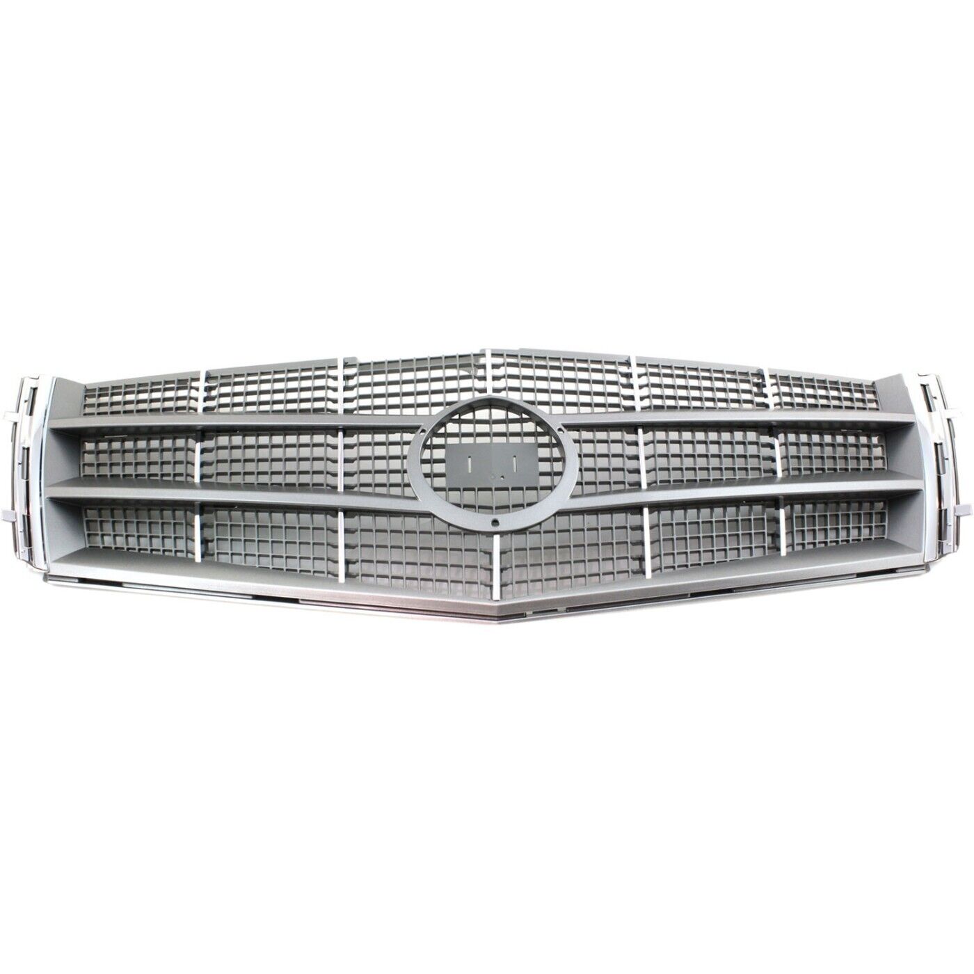 Grille For 2008-2011 Cadillac CTS Chrome Shell w/ Gray Insert Plastic