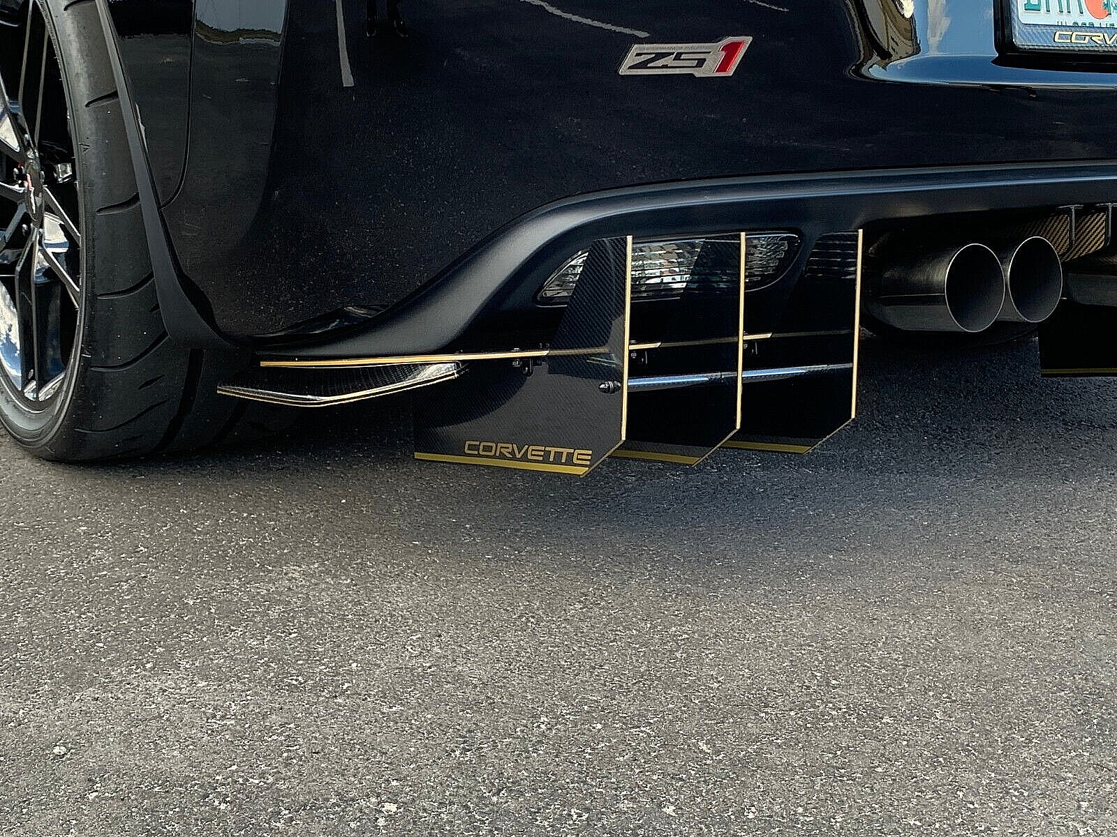SALE Black ABS Unfinished Rear Bumper Diffuser C6 Corvette 05-13 Base Z06 & ZR1