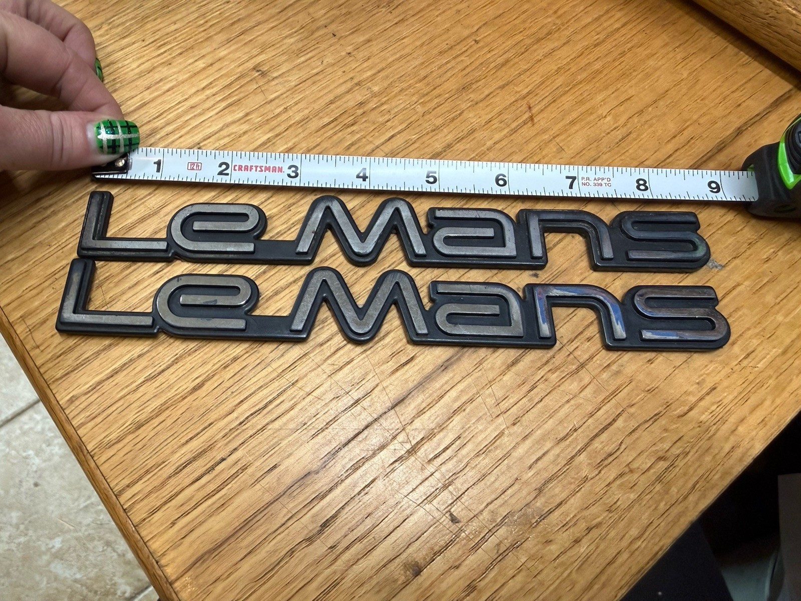 Pontiac Le Mans LeMans Vintage Emblems Badges Pair OEM