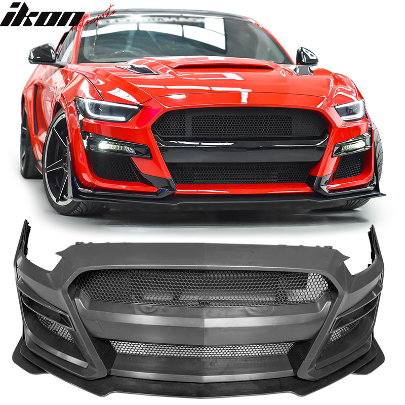 Fits 15-17 Ford Mustang GT500 Style Front Bumper Cover Replacement - PP
