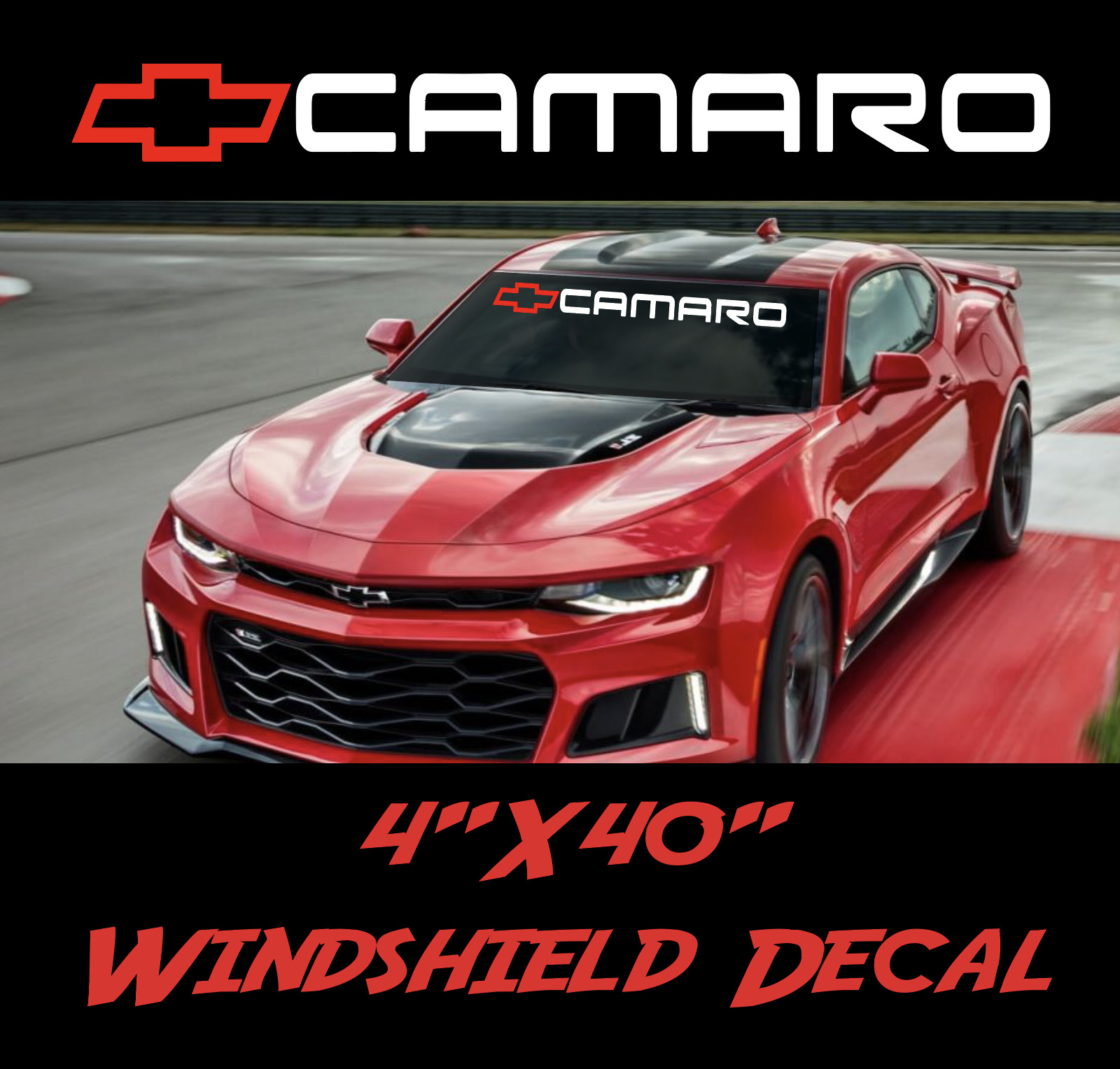 CAMARO z28 Chevrolet, Windshield Sticker Logo Vinyl Decal American Muscle   308 