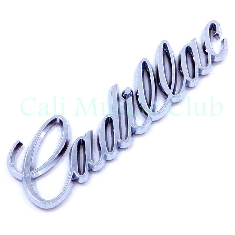Cadillac Fleetwood Deville Brougham Script Emblem Nameplate Badge Rear Trunk