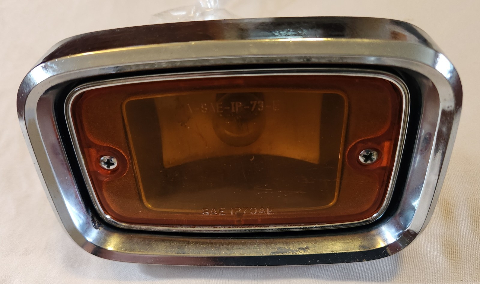 1970-1975 AMC Javelin Amber Park Light Turn Signal Light Lens and Mount OEM NOS