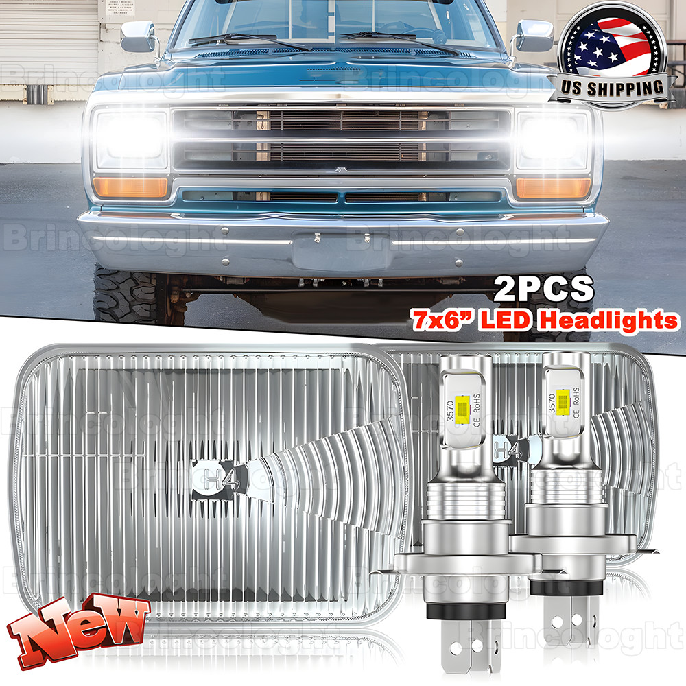For Dodge W250 D350 Ram 81-93 Dodge Ramcharger Pair 7X6\
