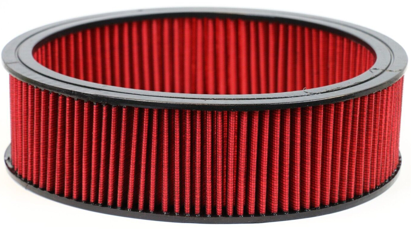 Red Washable Reusable Round Air Filter For Pontiac For Oldsmobile 1968-1995