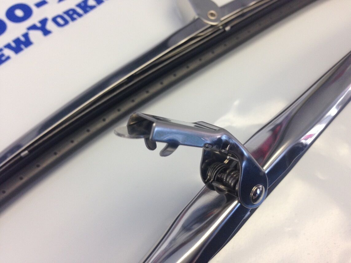 Stainless Steel Wiper Arm Blades with DIMPLES Correct Reproduction A MUST PAIR