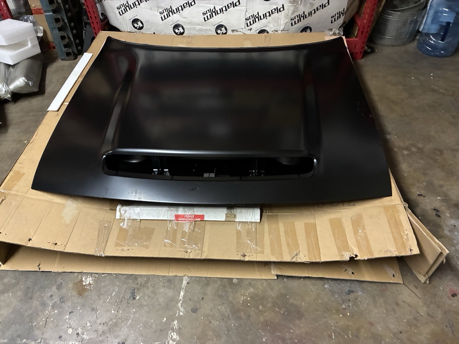 08-23 Dodge Challenger Demon Style Aluminum Hood Panel Black Primed Replacement