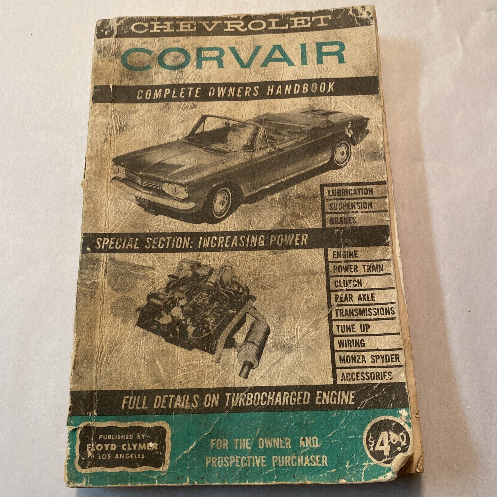 Original 1962 Chevrolet Corvair Owner's Handbook Manual Floyd Clymer~All Models