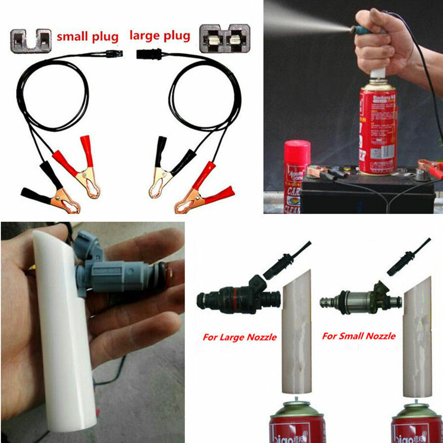 US Car Fuel Injector Flush Cleaner Adapter Kit Set Vehicle Cleaners Tool