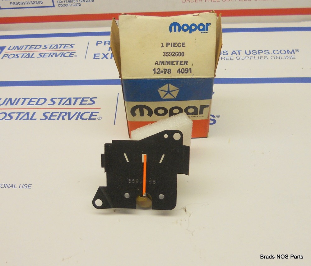 NOS MoPar 1974-1975 Plymouth Gran Fury Dodge Royal Monaco   AMMETER  pn 3592600