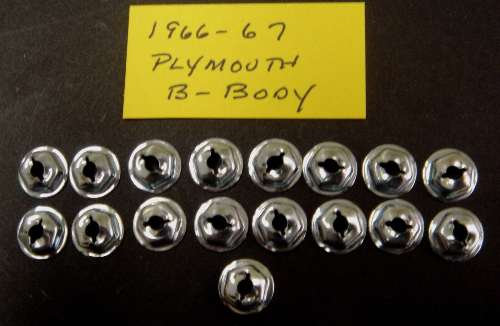 1966 1967 66 67 Plymouth Belvedere Satellite GTX Hood Letter Nuts *NOS* 