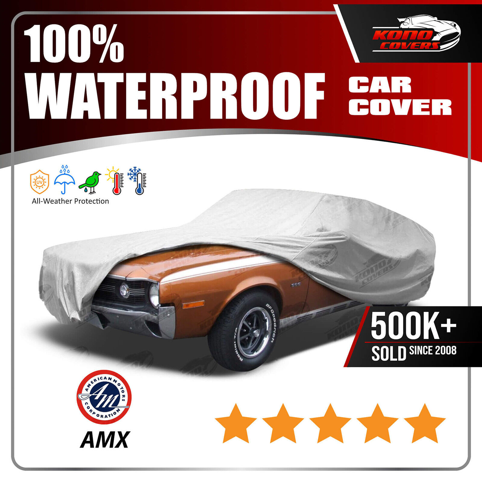 AMC AMX 1968-1970 CAR COVER - 100% Waterproof 100% Breathable