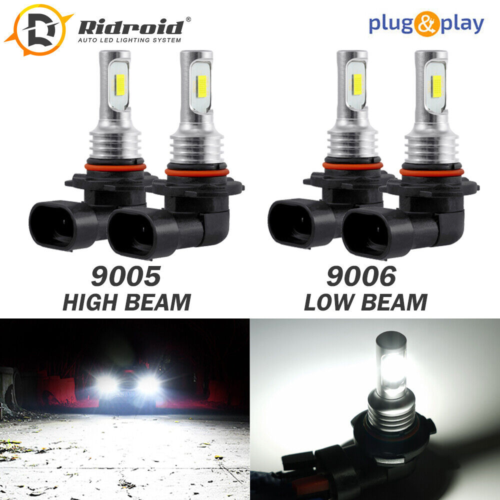 Amazing Combo 9005 9006 LED Headlight Bulbs Kit High&Low Beam Canbus 100W 6000K