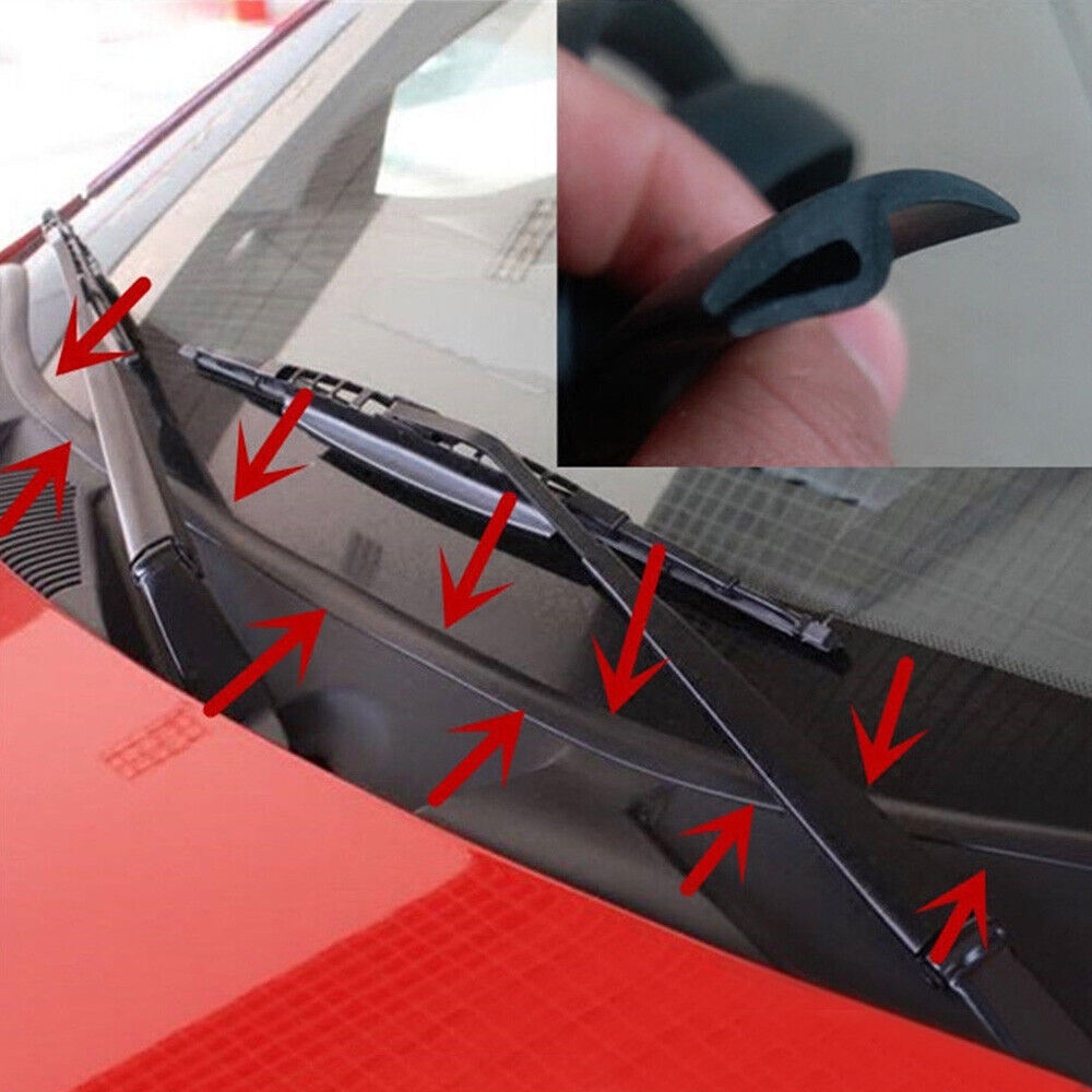 Car Front Ageing Rubber Seal Under Windshield Panel Sealed Strips Accessories,