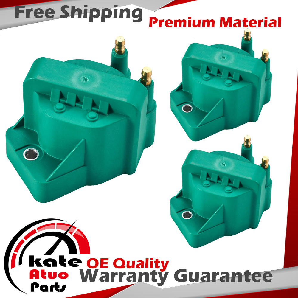 Set of 3 DR39 Green Ignition Coil For Buick Allure LaCrosse Pontiac Grand 3.8L