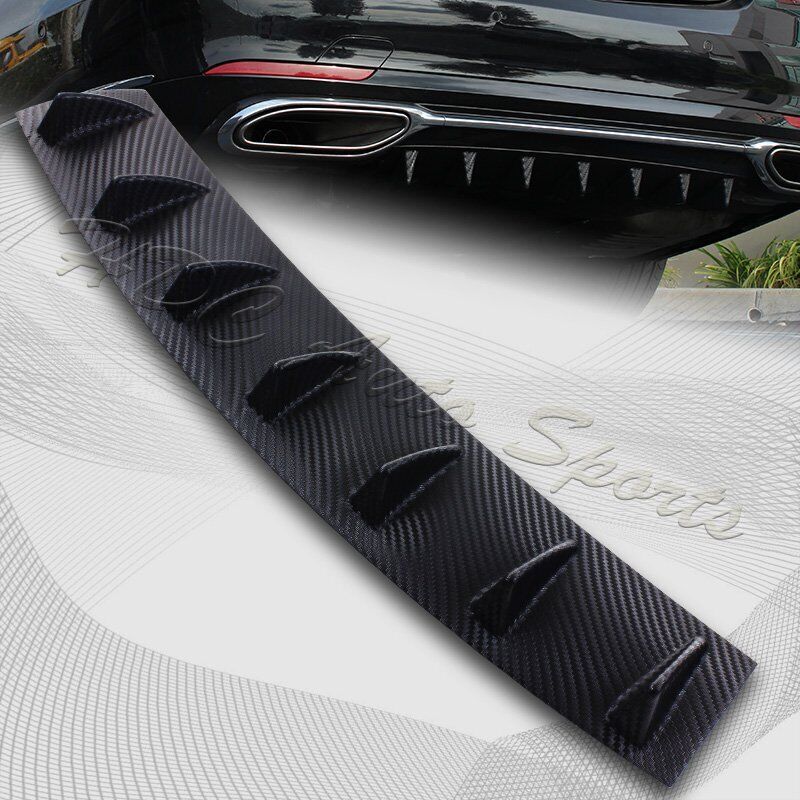 1 x Carbon Style Rear Lower Bumper Diffuser Fin Spoiler Lip Wing Splitter 34
