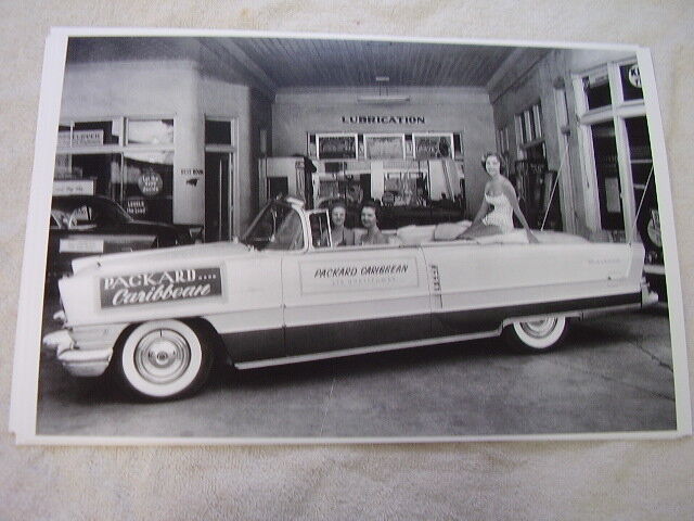 1955 PACKARD CARIBBEAN IN SHOWROOM  WITH MODELS   11 X 17  PHOTO /  PICTURE