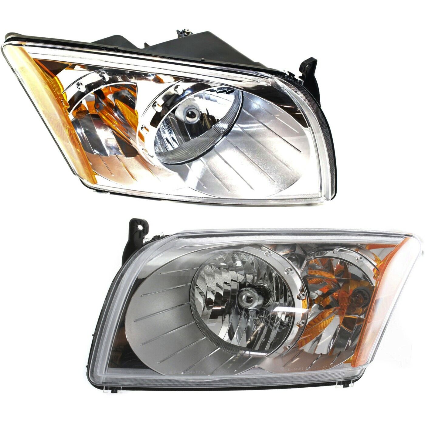 Front Headlights Headlamps Lights Lamps LH & RH Pair Set for 07-12 Dodge Caliber