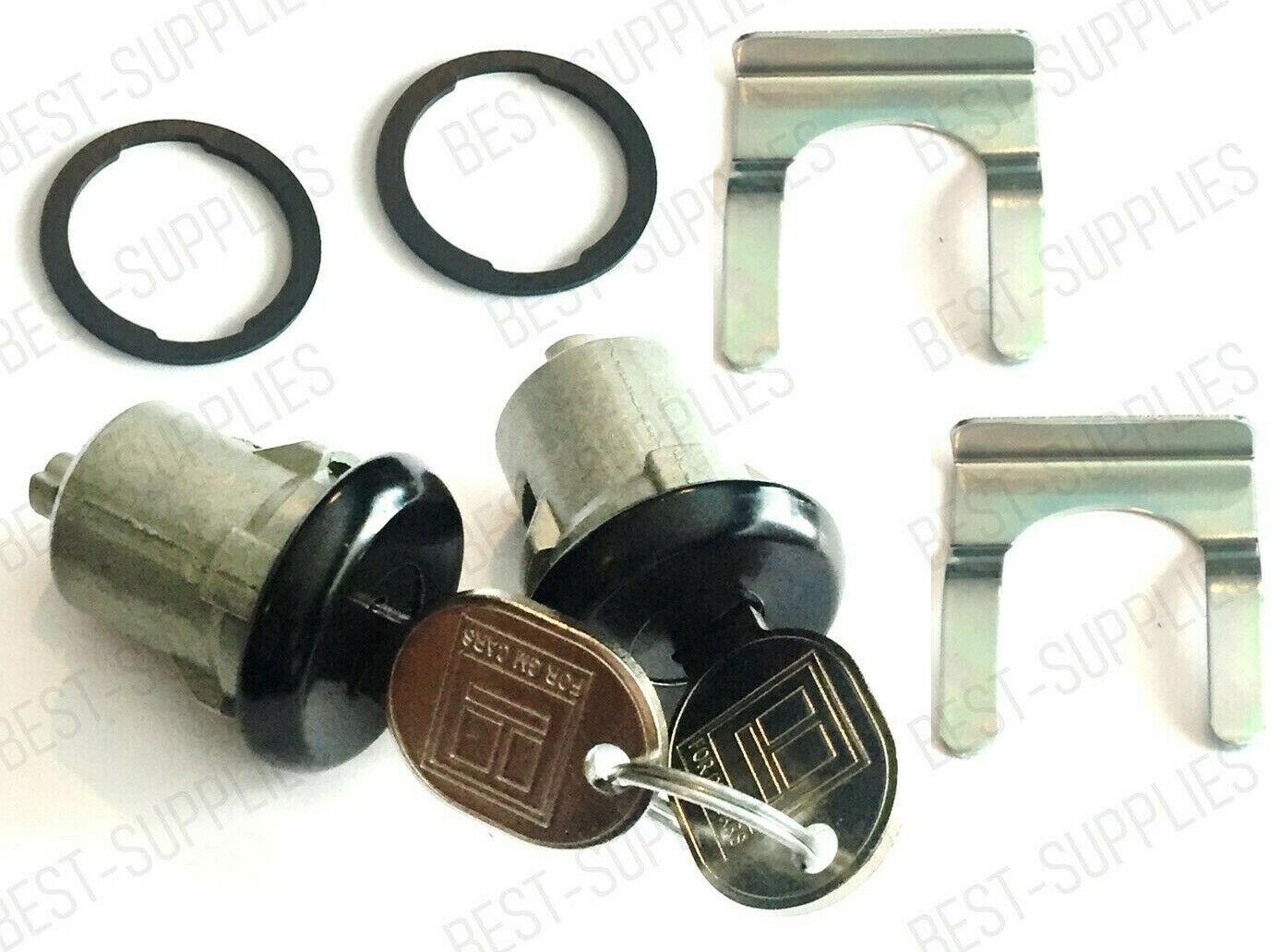 Lockcraft Black Door Lock Cylinder PAIR / FOR LISTED CHEVROLET TRUCK & SUV