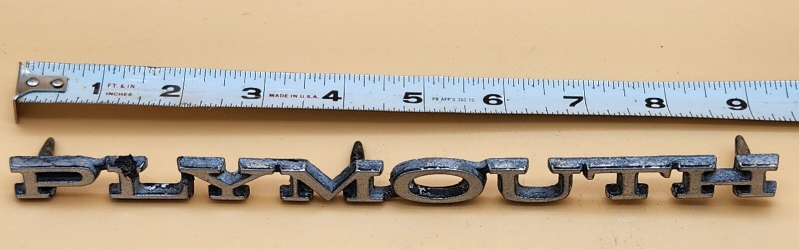 Vintage Chrysler Mopar Plymouth Emblem #4229410 Front Nose Hood Scamp Valiant