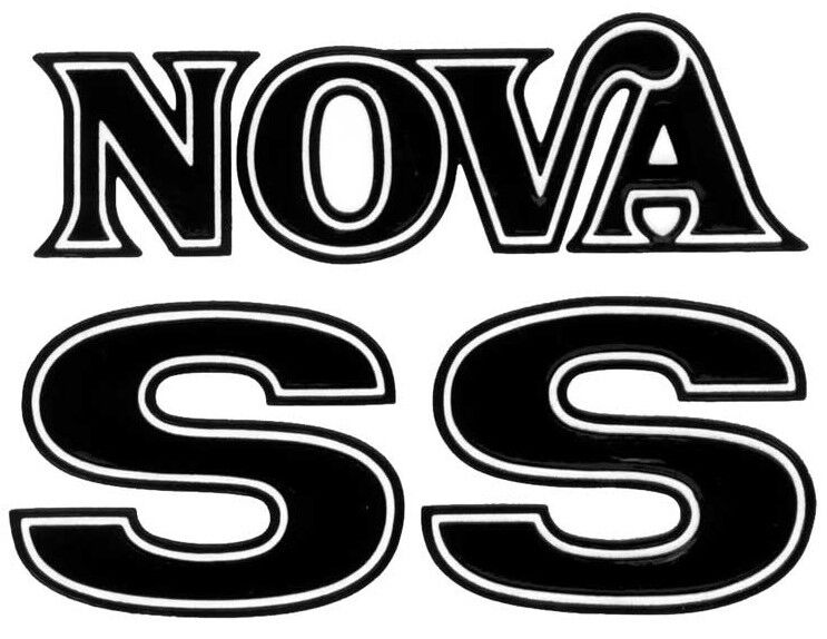 NOVA SS Emblem Logo 1975 1976 Vinyl Decal Sticker Many Colors Chevy Muscle Car