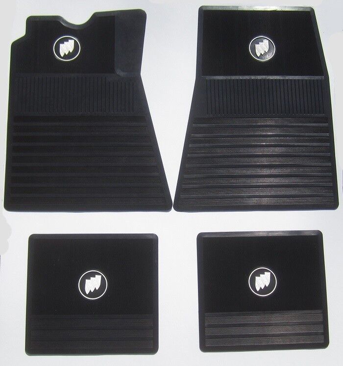 1961-1975 Buick Floor Mats | Black with Tri-Shield | Licensed by GM