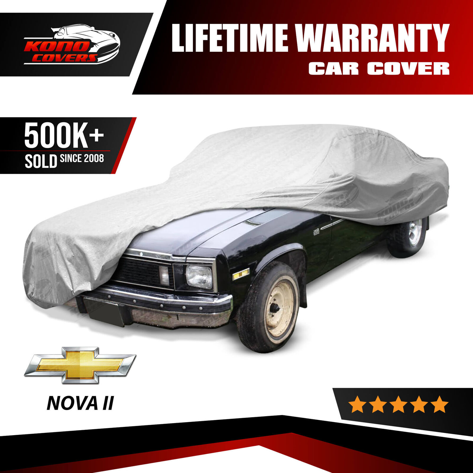 CHEVY II NOVA 5 Layer Car Cover Fitted Water Proof In Out door Rain Snow UV Sun