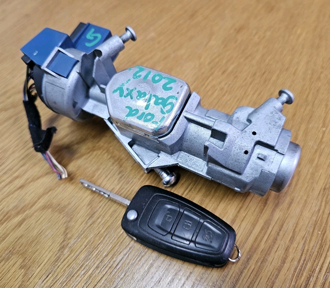 FORD GALAXY IGNITION BARREL STARTER SWITCH FOB KEY 3M51-3F880-AE  AA6T-11572-BA