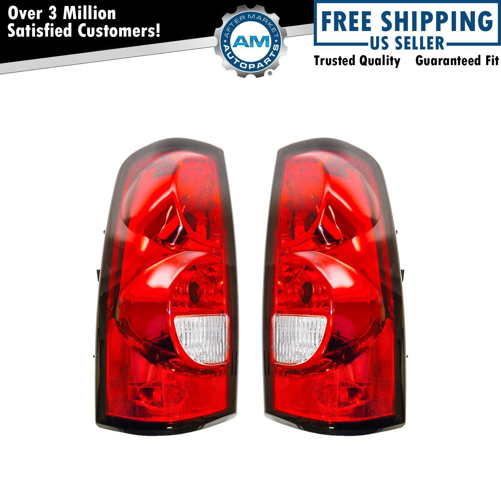 Tail Lights Taillamps Pair Set For 2004-2007 Chevrolet Silverado 1500 2500 3500