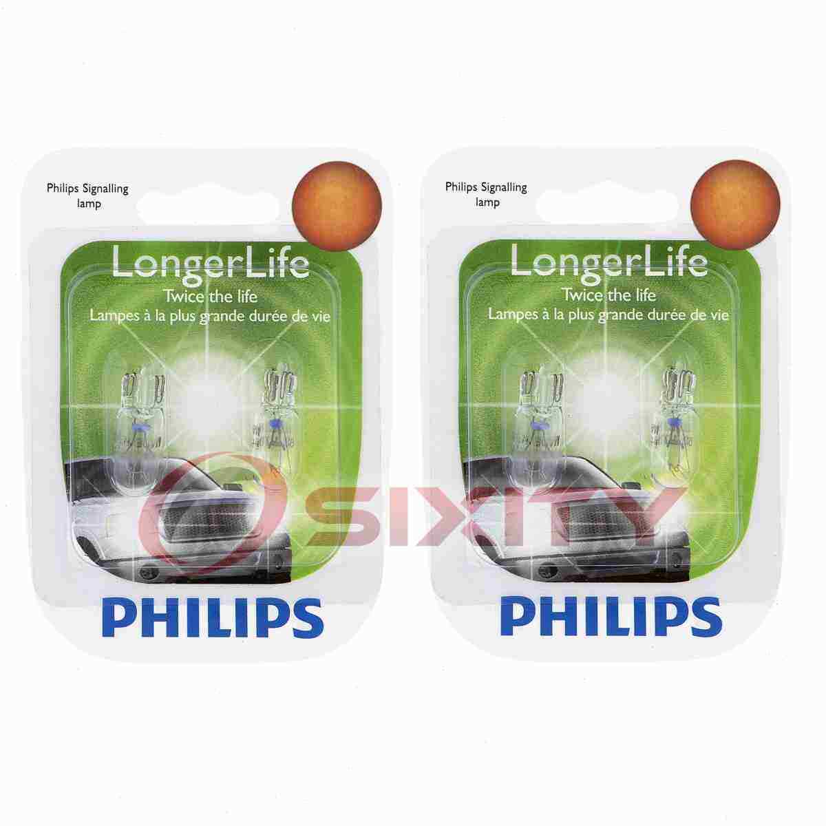 2 pc Philips Map Light Bulbs for Plymouth Caravelle Volare 1977-1989 fz