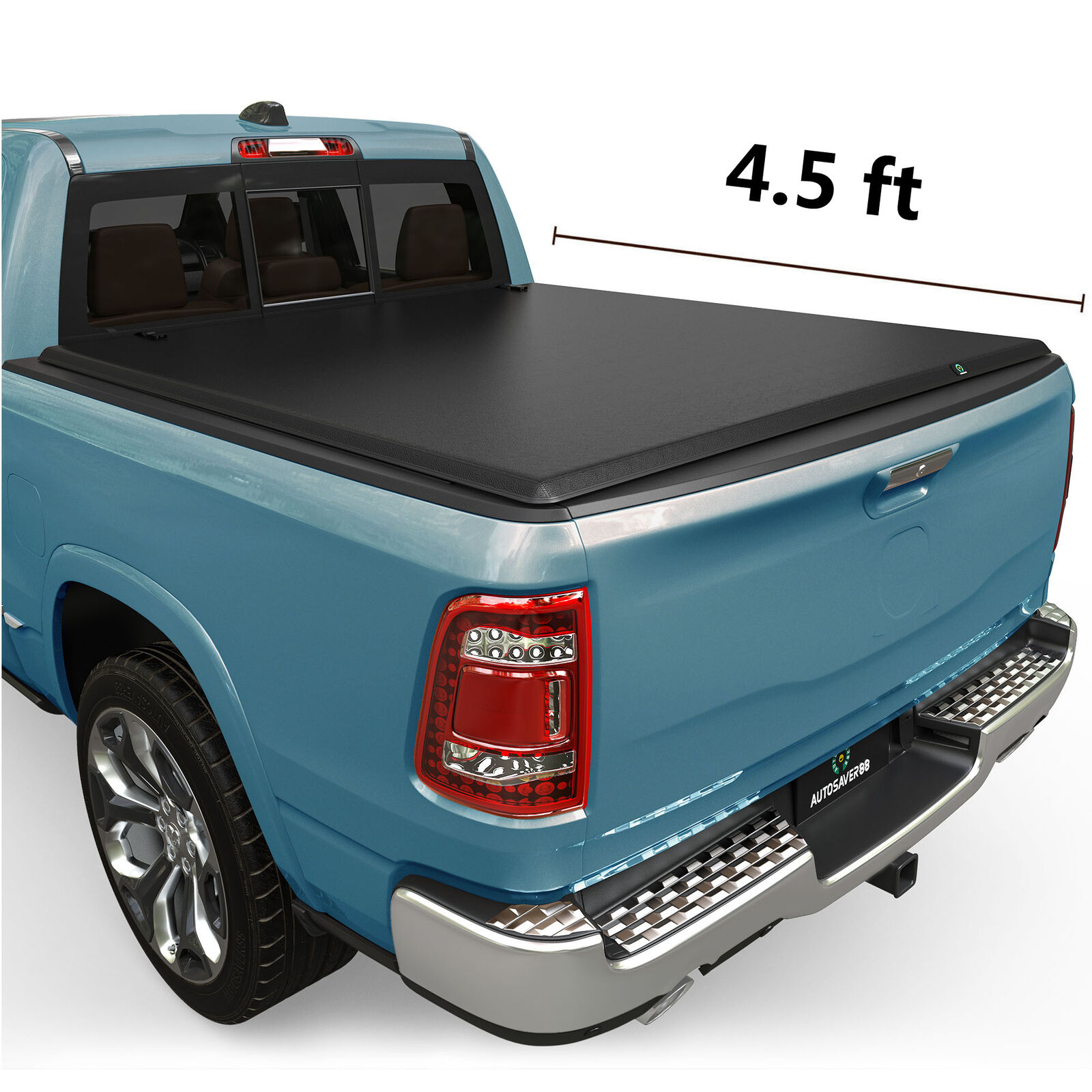 4.5ft Bed Tonneau Cover Soft Tri-Fold For 2022 2023 Ford Maverick Waterproof