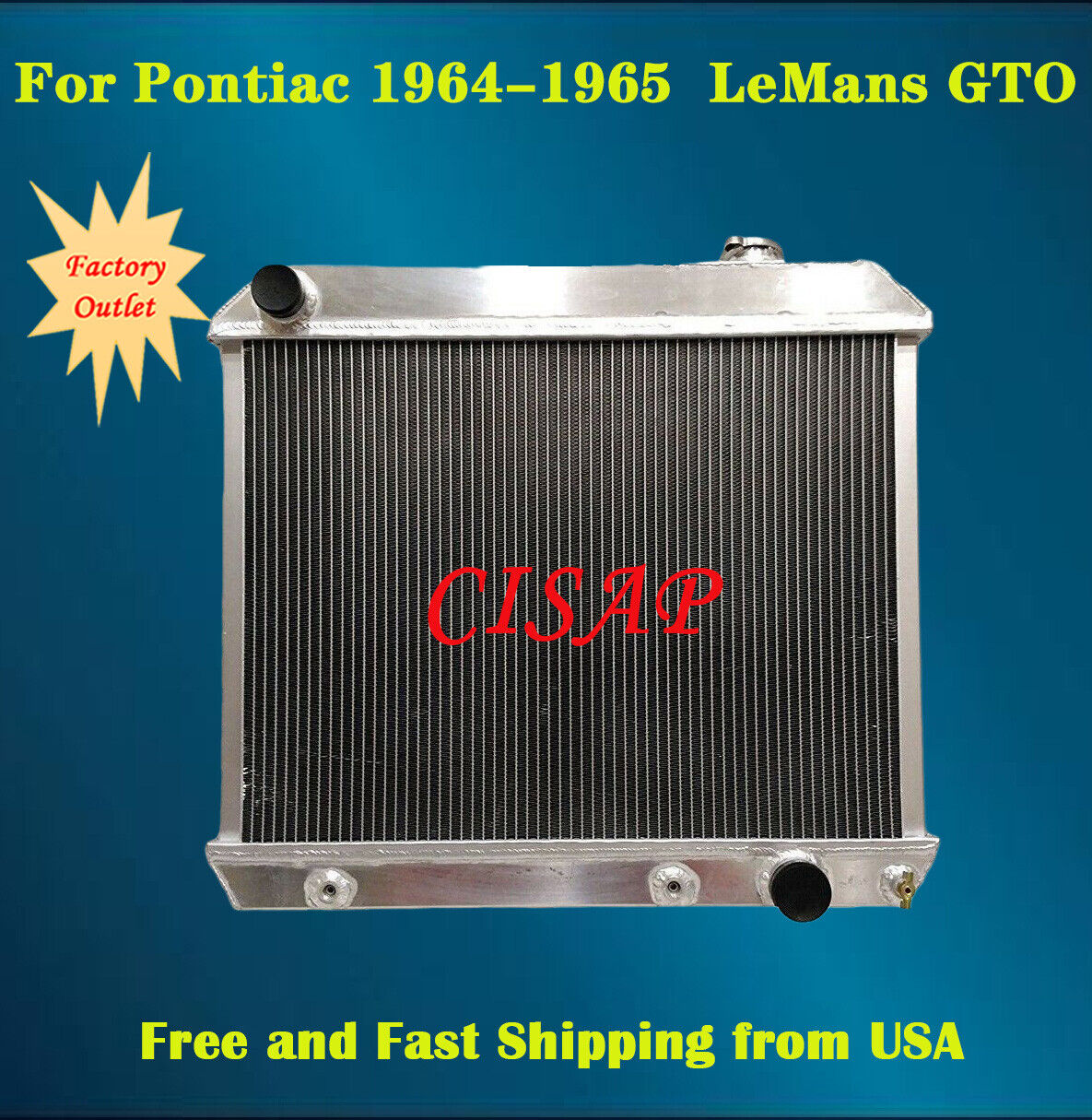 All Aluminum Radiator Fit For 1964-1965 Pontiac LeMans GTO (AT)