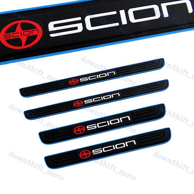 For SCION Blue B Rubber Car Door Scuff Sill Cover Panel Step Protector 4PCS NEW