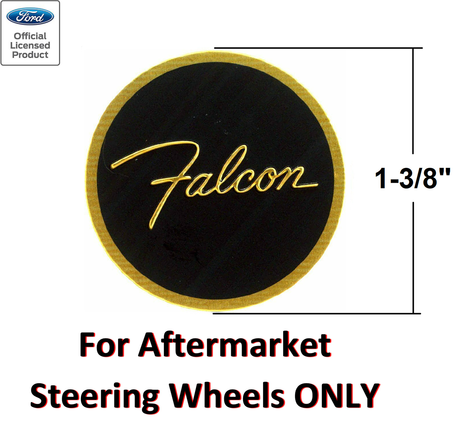 Ford Falcon Steering Wheel Horn Button Insert Decal - 1 3/8\