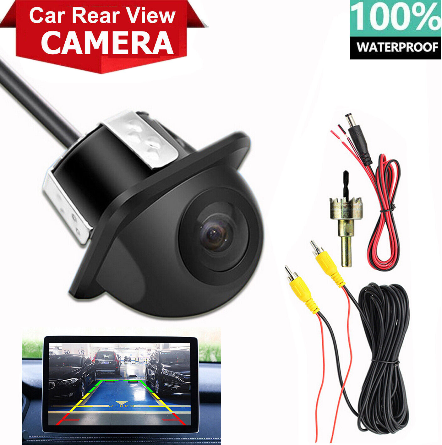 170° Car Rear View Backup Camera Reversing HD Night Vision Waterproof CAM Kit